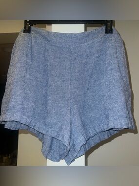 Women's Gap Linen Blend Pull On Short -Blue Size XL